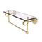 Allied Brass Clearview Collection 16 Inch Glass Shelf with Towel Bar and Dotted Accents CV-1TBD-16-UNL