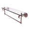 Allied Brass Clearview Collection 22 Inch Glass Shelf with Towel Bar and Dotted Accents CV-1TBD-22-CA