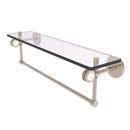 Allied Brass Clearview Collection 22 Inch Glass Shelf with Towel Bar and Dotted Accents CV-1TBD-22-PEW