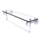 Allied Brass Clearview Collection 22 Inch Glass Shelf with Towel Bar and Dotted Accents CV-1TBD-22-WHM