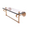 Allied Brass Clearview Collection 16 Inch Glass Shelf with Towel Bar and Groovy Accents CV-1TBG-16-BBR