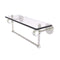Allied Brass Clearview Collection 16 Inch Glass Shelf with Towel Bar and Groovy Accents CV-1TBG-16-SN