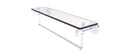Allied Brass Clearview Collection 22 Inch Glass Shelf with Towel Bar and Groovy Accents CV-1TBG-22-PC