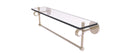 Allied Brass Clearview Collection 22 Inch Glass Shelf with Towel Bar and Groovy Accents CV-1TBG-22-PEW