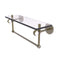 Allied Brass Clearview Collection 16 Inch Glass Shelf with Towel Bar and Twisted Accents CV-1TBT-16-ABR