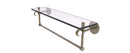 Allied Brass Clearview Collection 22 Inch Glass Shelf with Towel Bar and Twisted Accents CV-1TBT-22-ABR