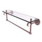 Allied Brass Clearview Collection 22 Inch Glass Shelf with Towel Bar and Twisted Accents CV-1TBT-22-CA