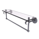 Allied Brass Clearview Collection 22 Inch Glass Shelf with Towel Bar and Twisted Accents CV-1TBT-22-GYM