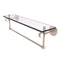 Allied Brass Clearview Collection 22 Inch Glass Shelf with Towel Bar and Twisted Accents CV-1TBT-22-PEW