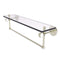Allied Brass Clearview Collection 22 Inch Glass Shelf with Towel Bar and Twisted Accents CV-1TBT-22-PNI