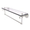 Allied Brass Clearview Collection 22 Inch Glass Shelf with Towel Bar and Twisted Accents CV-1TBT-22-SN