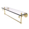 Allied Brass Clearview Collection 22 Inch Glass Shelf with Towel Bar and Twisted Accents CV-1TBT-22-UNL