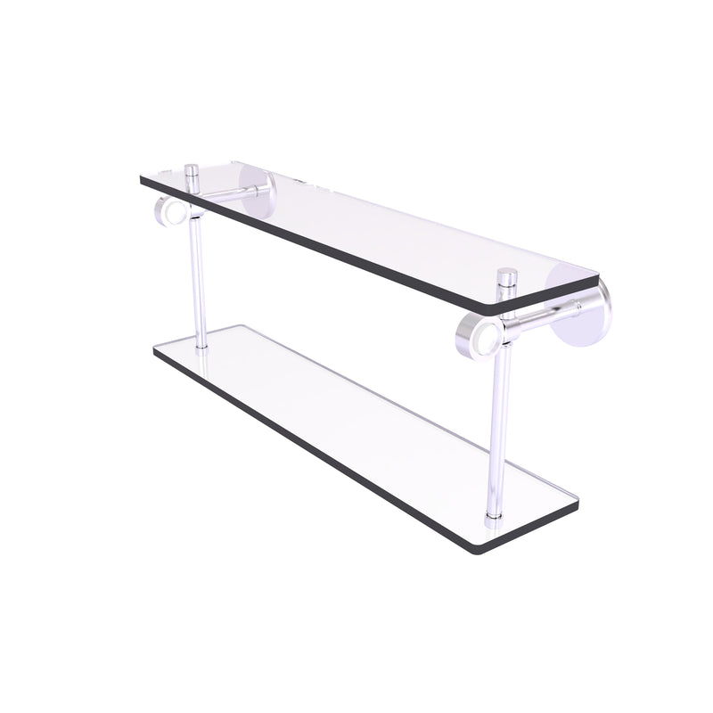 Allied Brass Clearview Collection 22 Inch Two Tiered Glass Shelf CV-2-22-SCH