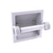 Allied Brass Clearview Collection Recessed Toilet Paper Holder with Groovy Accents CV-24CG-WHM