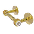 Allied Brass Clearview Collection Two Post Toilet Tissue Holder with Dotted Accents CV-24D-PB