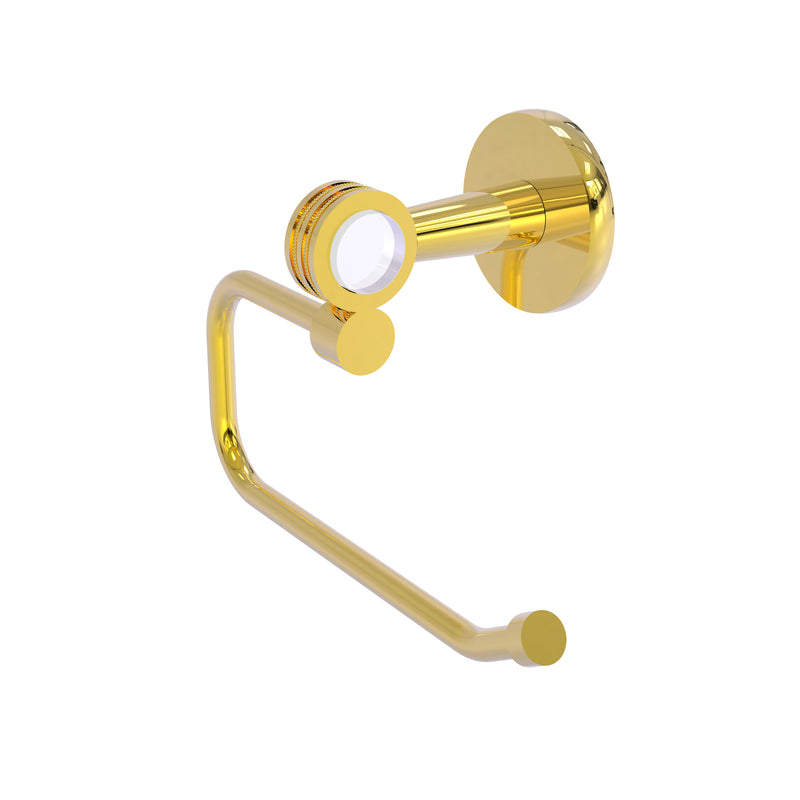Allied Brass Clearview Collection Euro Style Toilet Tissue Holder with Dotted Accents CV-24ED-PB