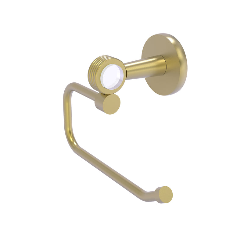 Allied Brass Clearview Collection Euro Style Toilet Tissue Holder with Groovy Accents CV-24EG-SBR