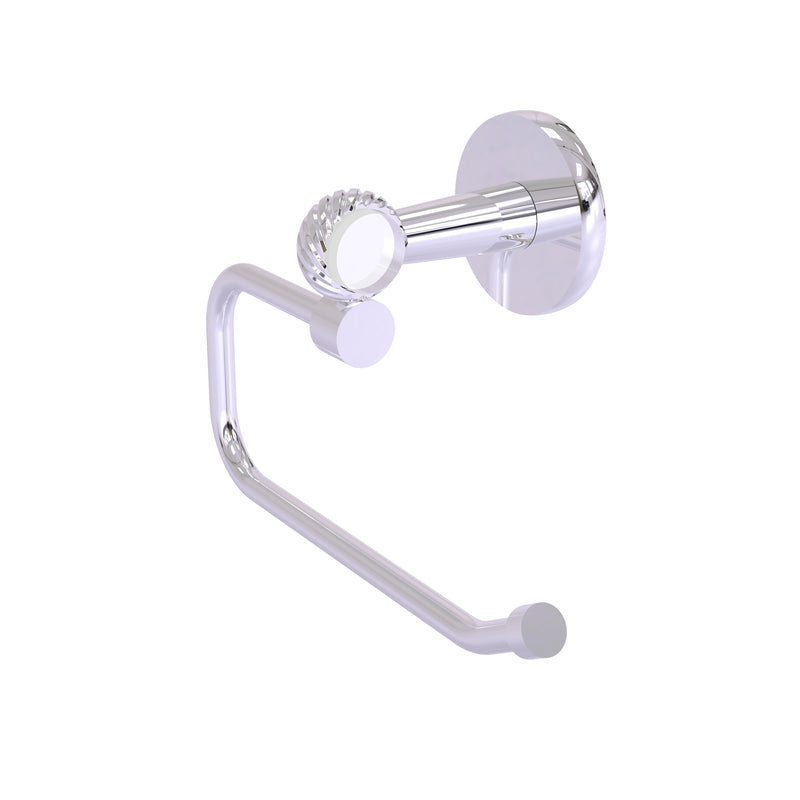 Allied Brass Clearview Collection Euro Style Toilet Tissue Holder with Twisted Accents CV-24ET-PC