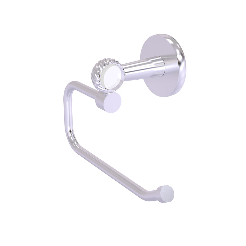Allied Brass Clearview Collection Euro Style Toilet Tissue Holder with Twisted Accents CV-24ET-SCH