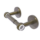 Allied Brass Clearview Collection Two Post Toilet Tissue Holder with Twisted Accents CV-24T-ABR