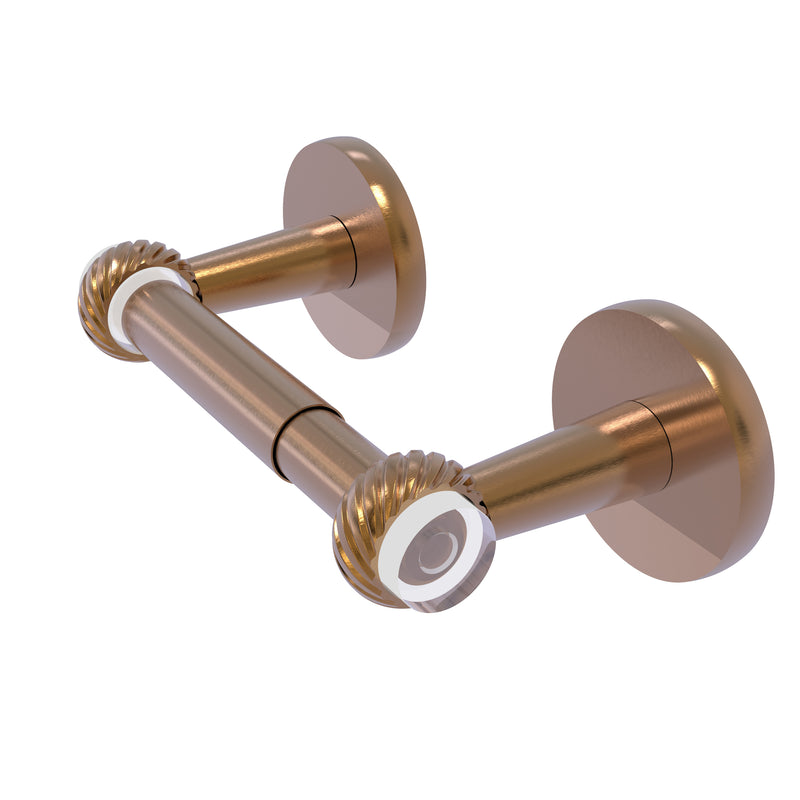 Allied Brass Clearview Collection Two Post Toilet Tissue Holder with Twisted Accents CV-24T-BBR