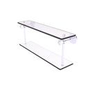 Allied Brass Clearview Collection 16 Inch Two Tiered Glass Shelf with Twisted Accents CV-2T-16-PC
