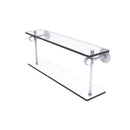 Allied Brass Clearview Collection 16 Inch Two Tiered Glass Shelf with Twisted Accents CV-2T-16-WHM
