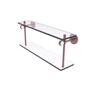 Allied Brass Clearview Collection 22 Inch Two Tiered Glass Shelf with Twisted Accents CV-2T-22-CA