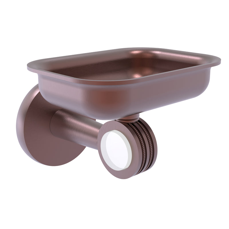 Allied Brass Clearview Collection Wall Mounted Soap Dish Holder with Dotted Accents CV-32D-CA