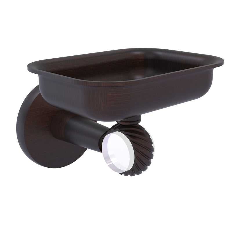 Allied Brass Clearview Collection Wall Mounted Soap Dish Holder with Twisted Accents CV-32T-VB