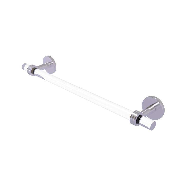 Allied Brass Clearview Collection 24 Inch Towel Bar with Dotted Accents CV-41D-24-SCH