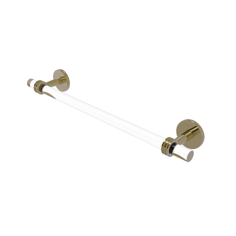 Allied Brass Clearview Collection 24 Inch Towel Bar with Dotted Accents CV-41D-24-UNL