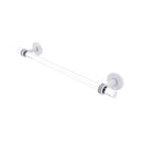 Allied Brass Clearview Collection 24 Inch Towel Bar with Dotted Accents CV-41D-24-WHM