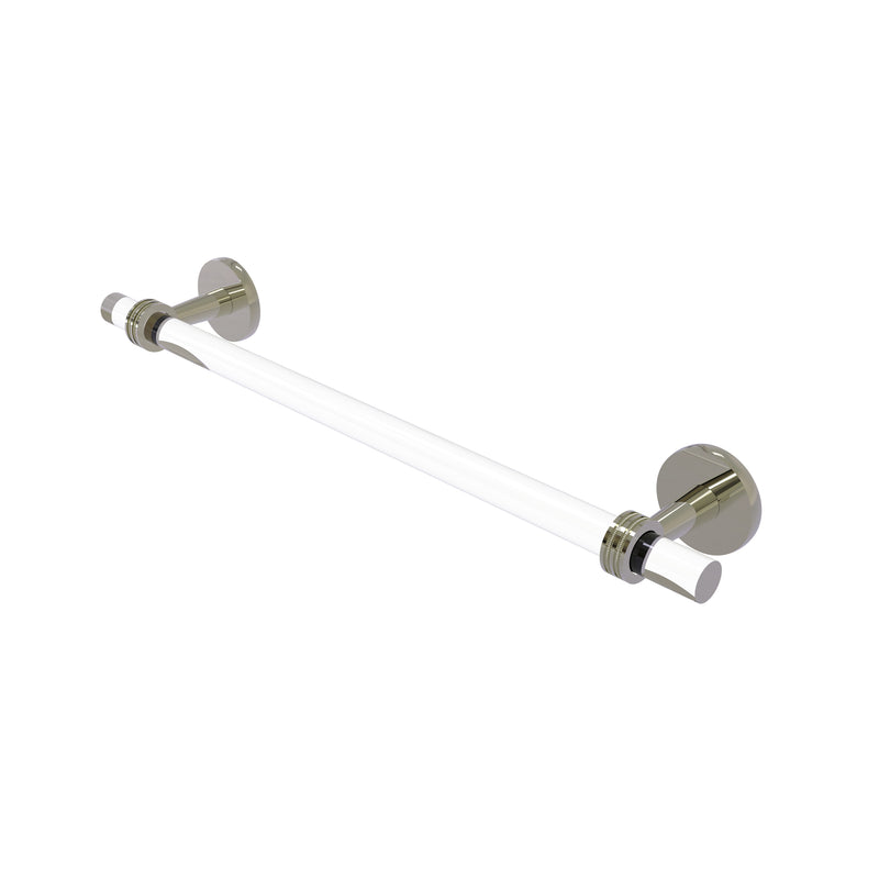 Allied Brass Clearview Collection 30 Inch Towel Bar with Dotted Accents CV-41D-30-PNI