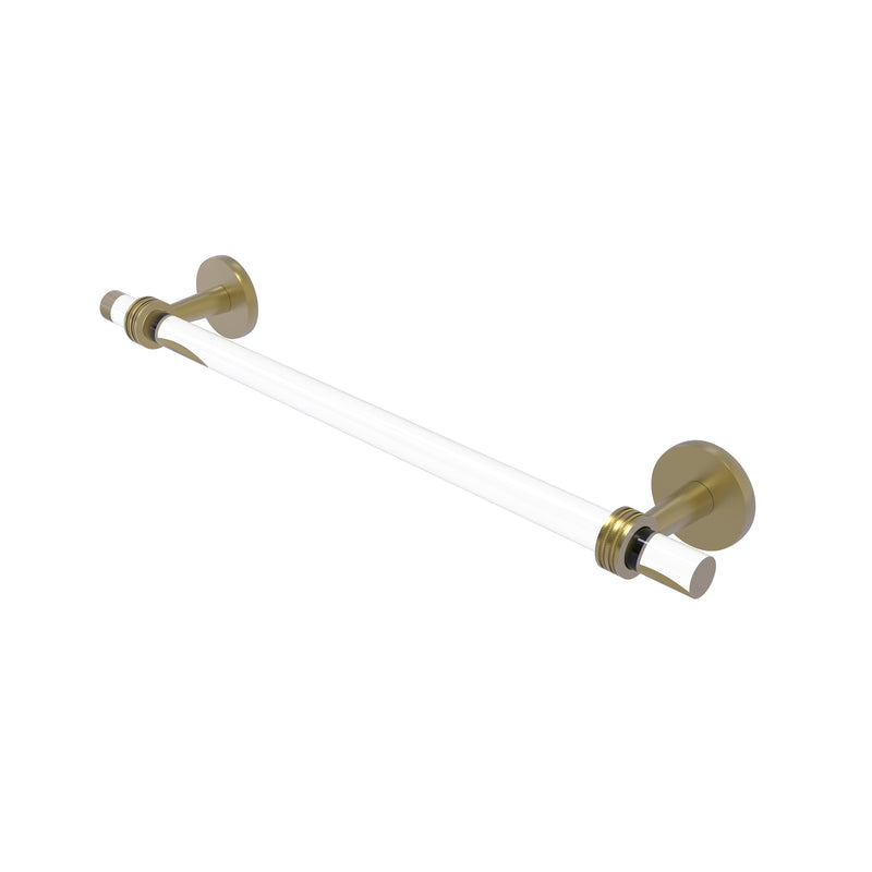 Allied Brass Clearview Collection 30 Inch Towel Bar with Dotted Accents CV-41D-30-SBR