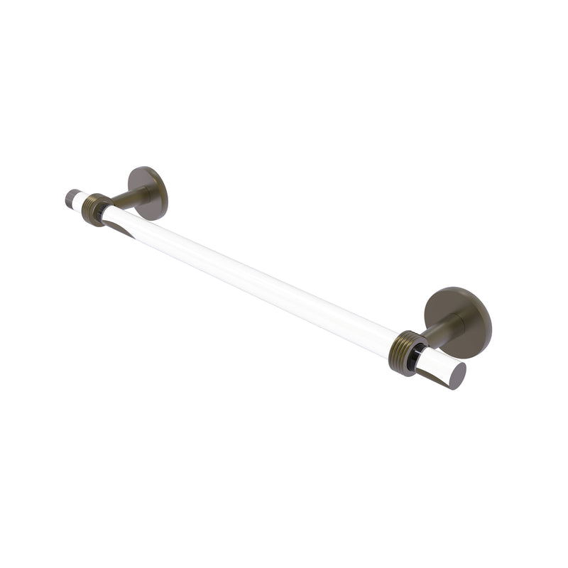 Allied Brass Clearview Collection 18 Inch Towel Bar with Groovy Accents CV-41G-18-ABR