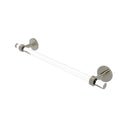 Allied Brass Clearview Collection 24 Inch Towel Bar with Groovy Accents CV-41G-24-PNI