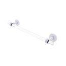 Allied Brass Clearview Collection 36 Inch Towel Bar with Groovy Accents CV-41G-36-WHM