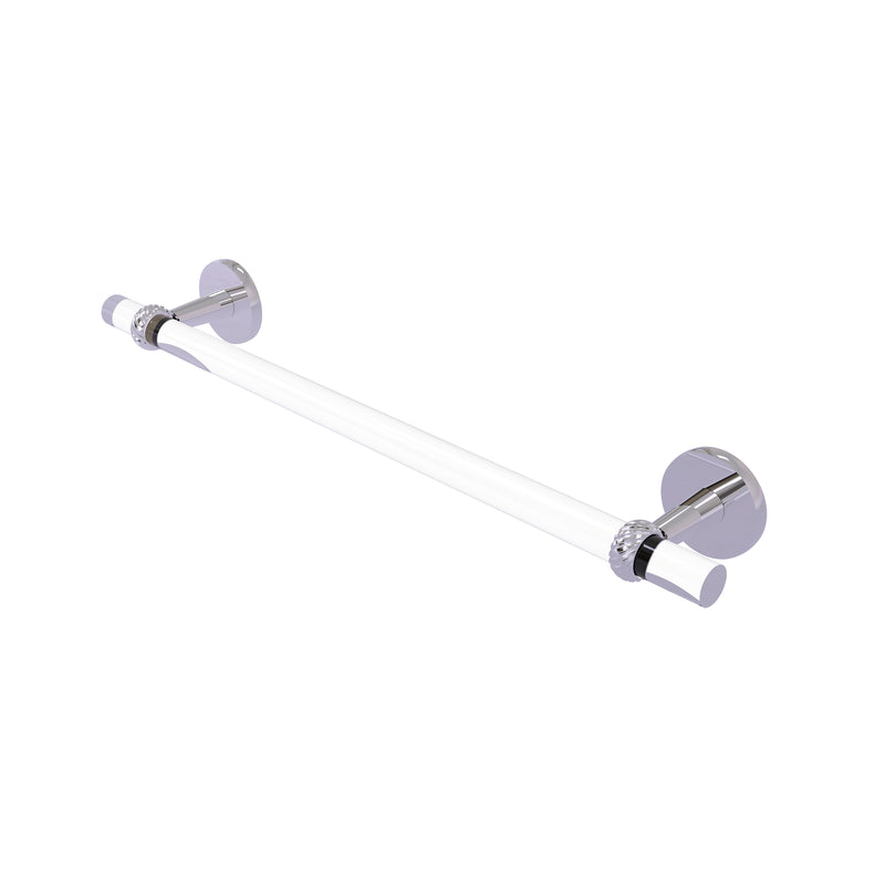 Allied Brass Clearview Collection 18 Inch Towel Bar with Twisted Accents CV-41T-18-PC