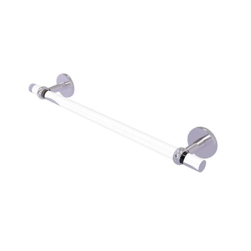 Allied Brass Clearview Collection 18 Inch Towel Bar with Twisted Accents CV-41T-18-SCH