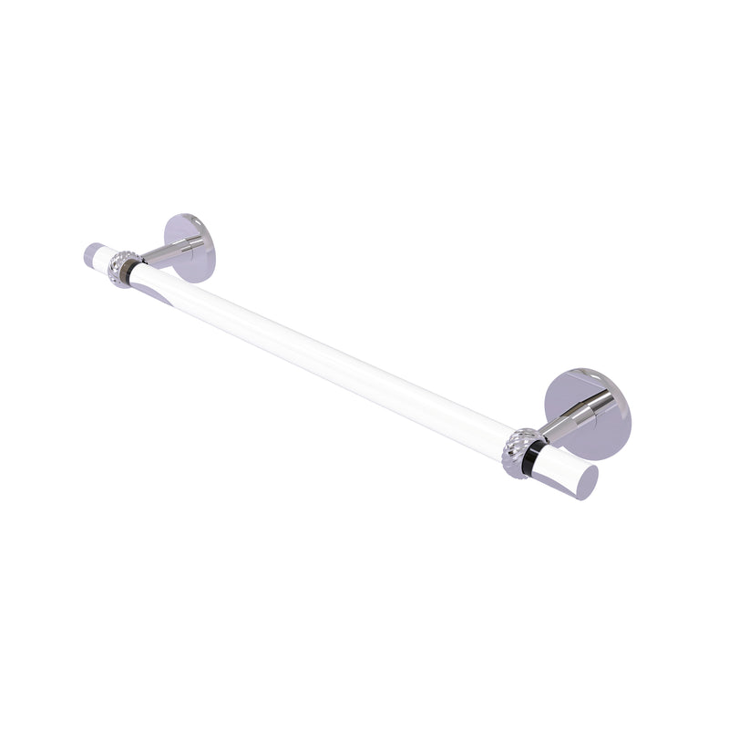 Allied Brass Clearview Collection 30 Inch Towel Bar with Twisted Accents CV-41T-30-PC