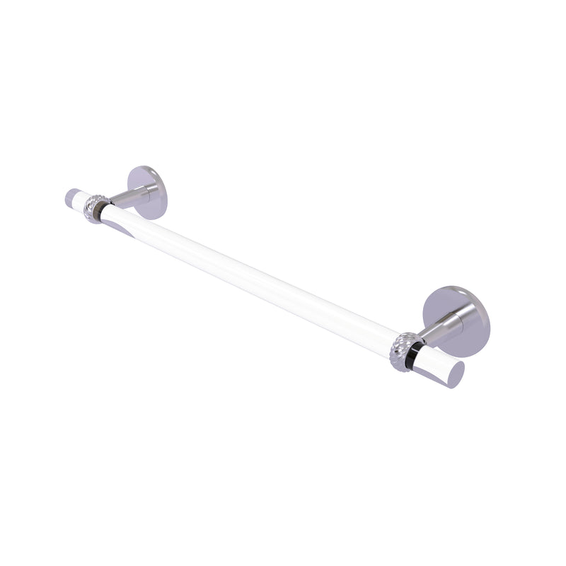 Allied Brass Clearview Collection 30 Inch Towel Bar with Twisted Accents CV-41T-30-SCH