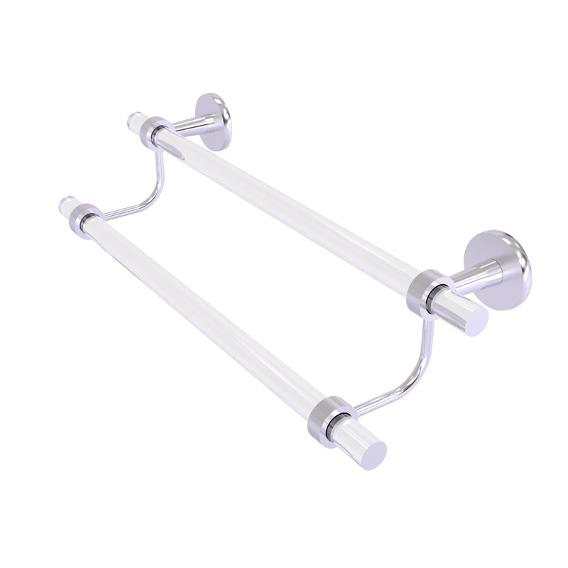 Allied Brass Clearview Collection 18 Inch Double Towel Bar CV-72-18-SCH