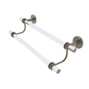 Allied Brass Clearview Collection 18 Inch Double Towel Bar with Dotted Accents CV-72D-18-ABR