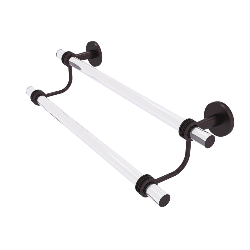 Allied Brass Clearview Collection 18 Inch Double Towel Bar with Dotted Accents CV-72D-18-ABZ