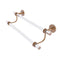Allied Brass Clearview Collection 18 Inch Double Towel Bar with Dotted Accents CV-72D-18-BBR