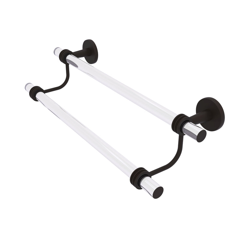 Allied Brass Clearview Collection 18 Inch Double Towel Bar with Dotted Accents CV-72D-18-ORB