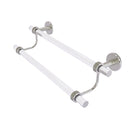 Allied Brass Clearview Collection 18 Inch Double Towel Bar with Dotted Accents CV-72D-18-SN