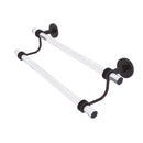 Allied Brass Clearview Collection 18 Inch Double Towel Bar with Dotted Accents CV-72D-18-VB