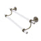 Allied Brass Clearview Collection 24 Inch Double Towel Bar with Dotted Accents CV-72D-24-ABR